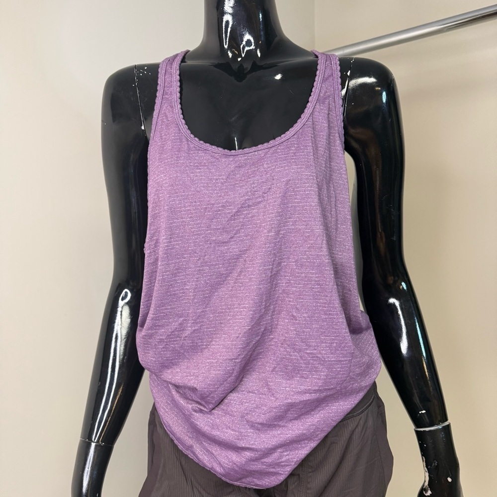 Lululemon 105 F Singlet Tank — Heathered Purple Fog (Size 8) Long Loose Tanktop - Picture 6 of 10